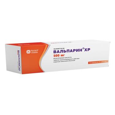 Вальпарин ХР таблетки 500 мг 100 шт